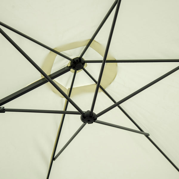 8.5-foot cantilever parasol with 360° rotation, beige