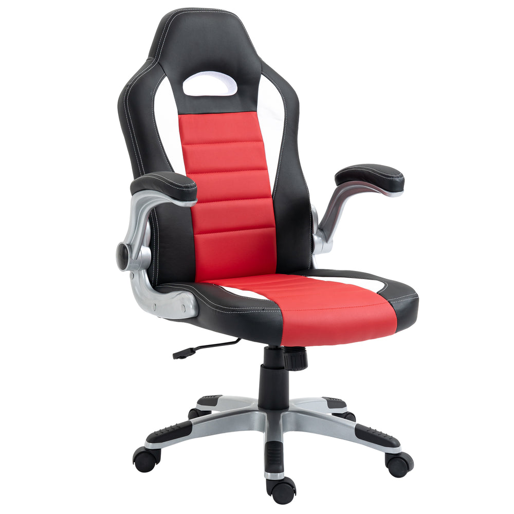 Gaming chair in synthetic leather, red