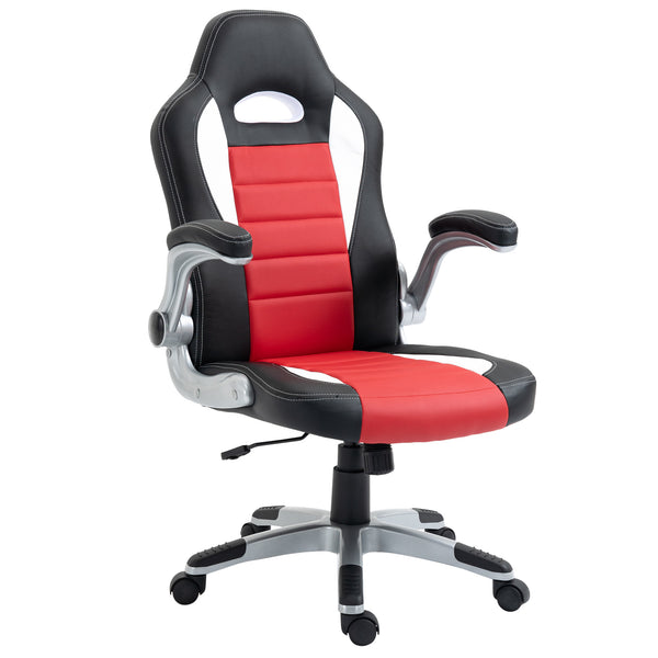 Gaming chair in synthetic leather, red