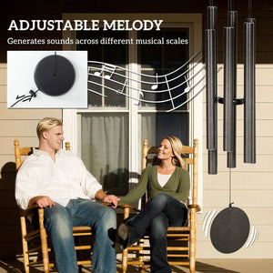 Wind chime with 6 aluminum tubes and hook