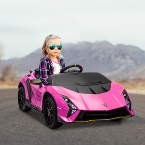 Licensed Lamborghini Autentica 12V with remote control, pink