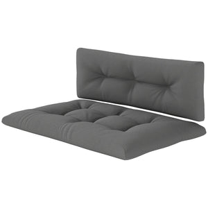 2-piece pallet cushion set, charcoal gray 