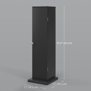 Small Toilet Paper Cabinet, Bathroom Corner Cabinet with Doors and Shelves, Black