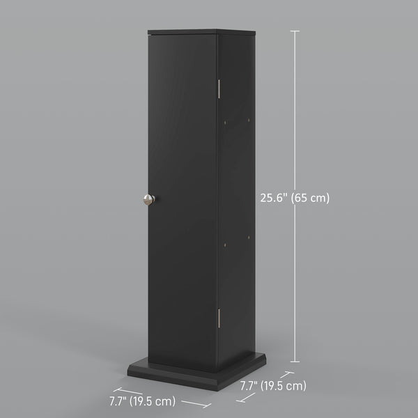 Small Toilet Paper Cabinet, Bathroom Corner Cabinet with Doors and Shelves, Black