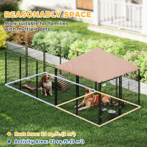 Enclosure with rotating and height-adjustable bowls