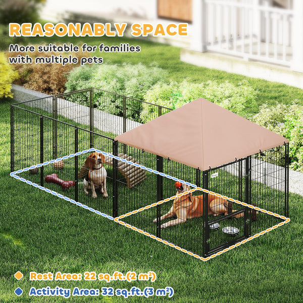Enclosure with rotating and height-adjustable bowls