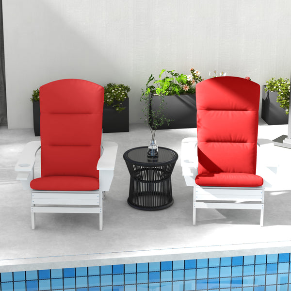 Set of 2 replacement cushions for Adirondack chairs, red
