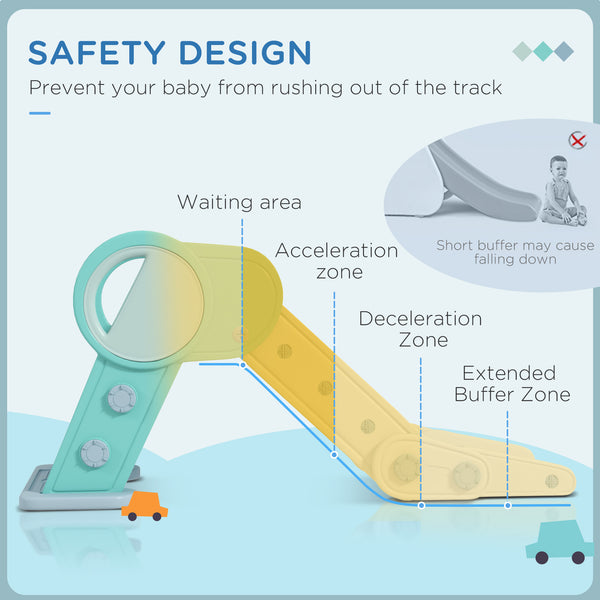 Green foldable toddler slide