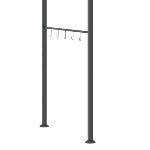 7' x 5' BBQ Grill Gazebo Tent, Garden Grill Canopy with Steel Frame and Hooks, Outdoor Sun Shade, Grey