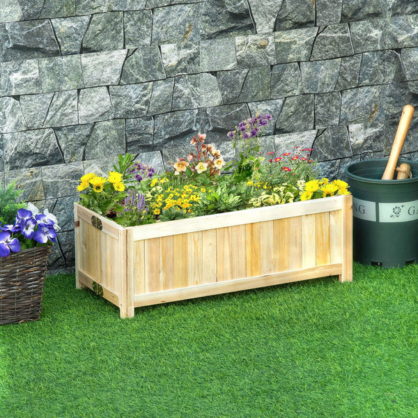 Folding raised wooden planter for garden and terrace