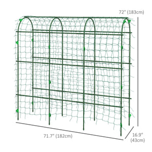 Metal garden trellis for climbing plants