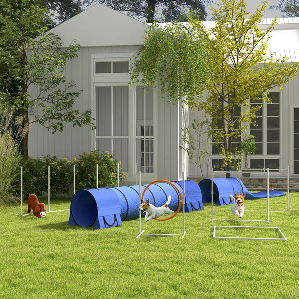 7 Piece Dog Agility Course, Blue