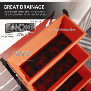 5 Tier Raised Garden Bed with Flower Pots and Leak Proof Holes