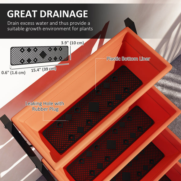 5 Tier Raised Garden Bed with Flower Pots and Leak Proof Holes