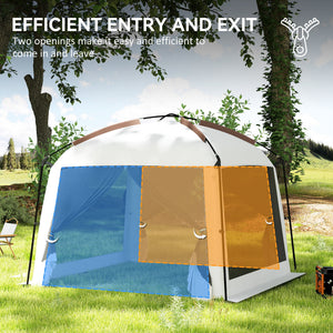 Mosquito net tent with UV50+ protection, carrying bag and stakes, white