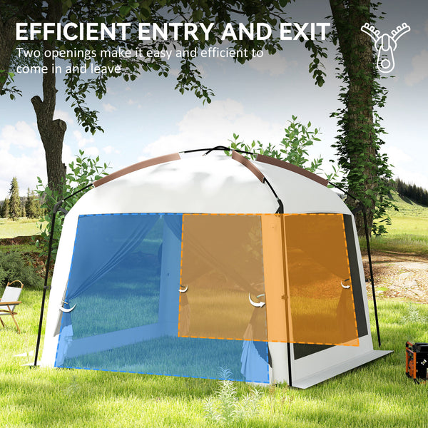 Mosquito net tent with UV50+ protection, carrying bag and stakes, white