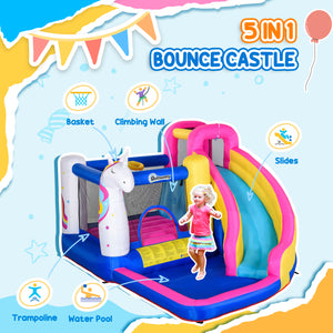 5-in-1 Unicorn Bouncy Castle