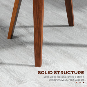 Set of 2 faux leather chairs with padded seats and solid wood legs, black