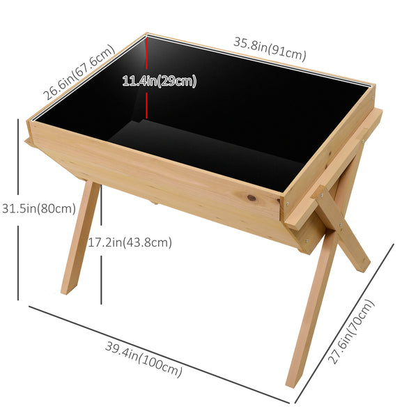 Raised planter with legs