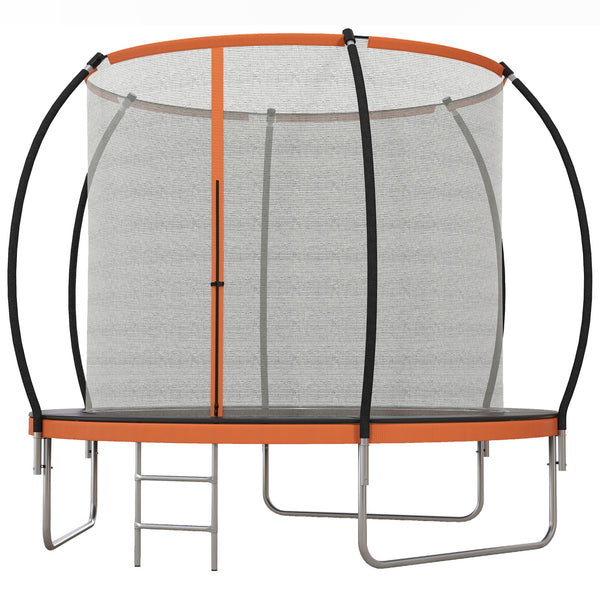 8ft Trampoline with Enclosure Net and Ladder, Orange