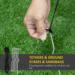 8ft Inflatable Santa with Candy Cane