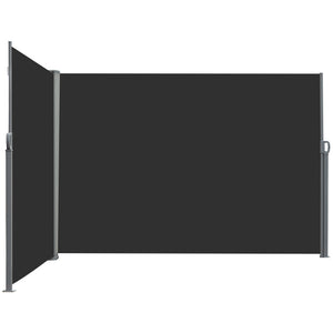Double retractable exterior windshield, black