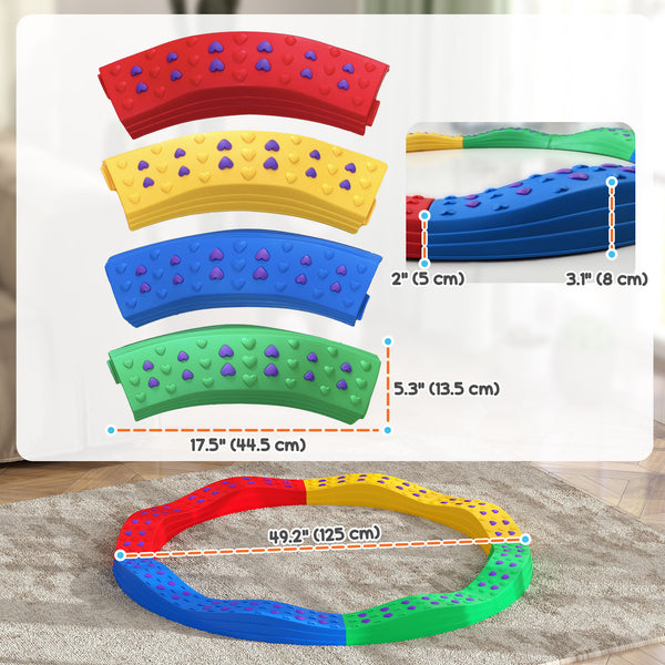 8-piece balance beams for children with non-slip pads