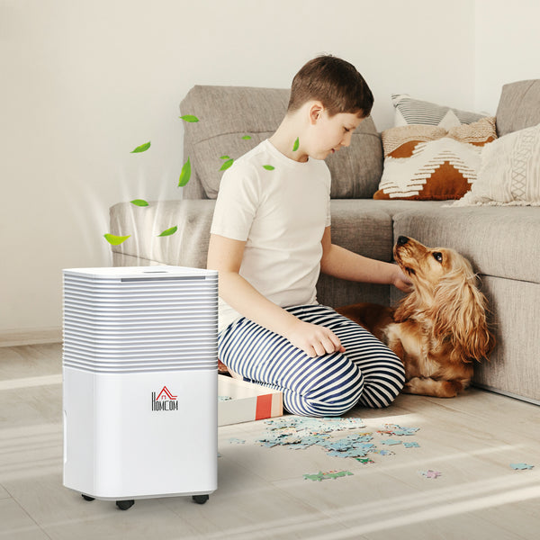 1500 sq ft Quiet Portable Dehumidifier for Laundry Room, Bedroom, Basement, 25 Point Humidity Electric Air Dehumidifier with 3 Modes
