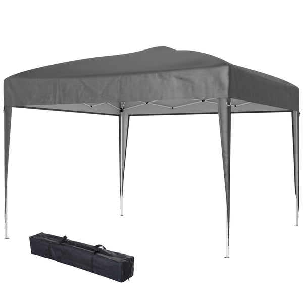 10 x 10 folding tent with carry bag, grey
