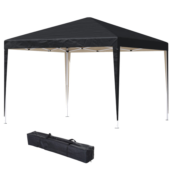 10 x 10 folding tent with carry bag, black