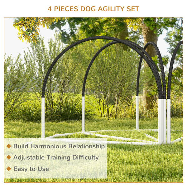 Dog agility course, black