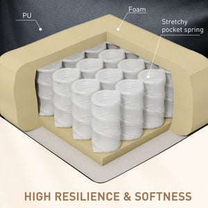 Massage recliner chair, 360° swivel, upholstered in synthetic leather, black