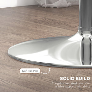 High bar table with tempered glass top