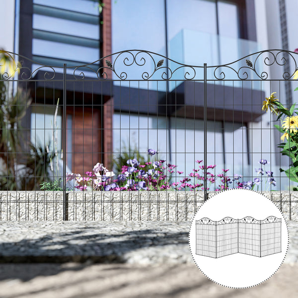 4-panel decorative garden fence