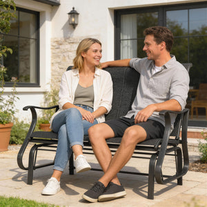 Double rocking chair, black