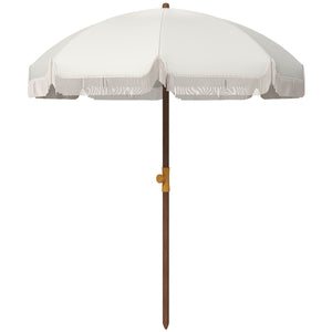 6.2-foot beach umbrella, light gray 