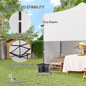 10 x 10 folding tent with awning and side walls