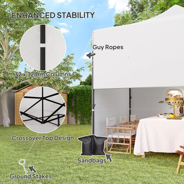 10 x 10 folding tent with awning and side walls