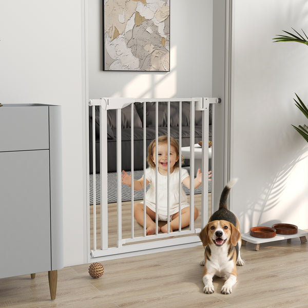 30" to 32" automatic safety gate, white