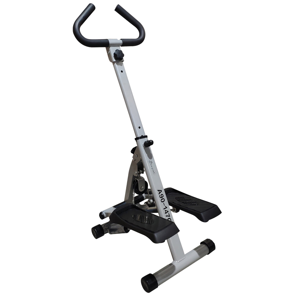 Adjustable height stepper with LCD display, black