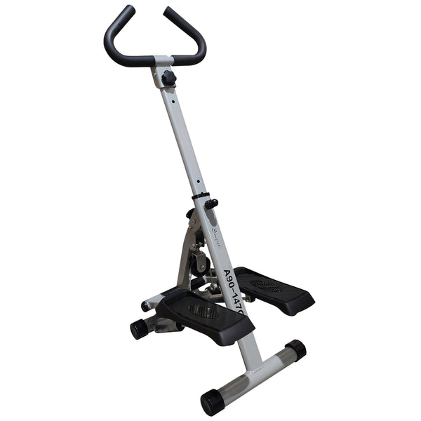 Adjustable height stepper with LCD display, black