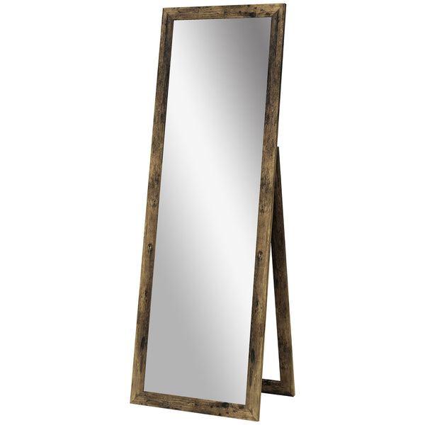 Full length standing mirror, rustic brown