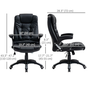Black synthetic leather office chair