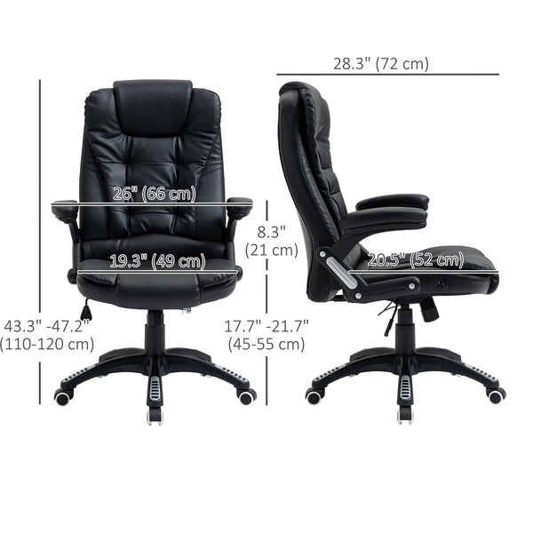 Black synthetic leather office chair
