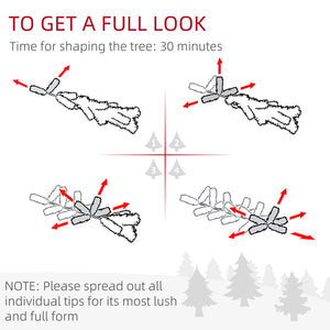 7ft Tall Pink Artificial Christmas Tree with 687 Branches and Steel Base