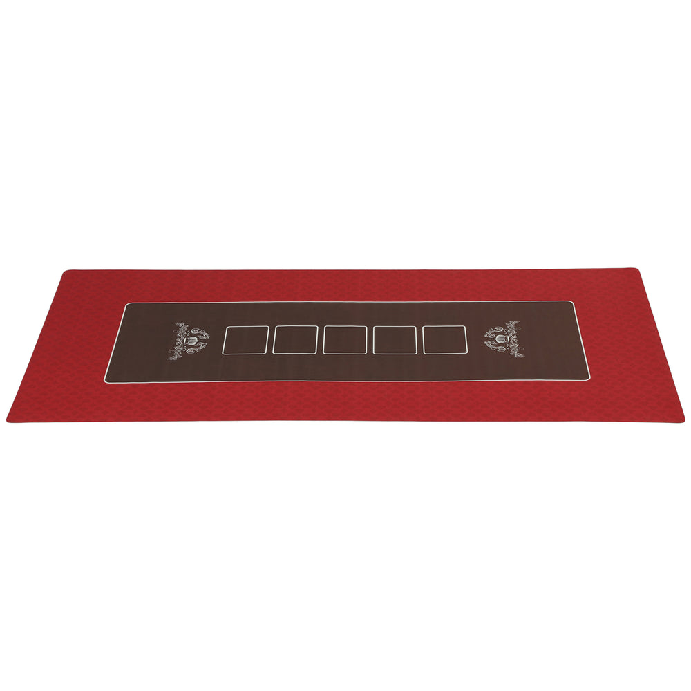 12-player poker mat, red