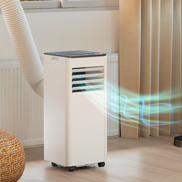 8,000 BTU Portable Air Conditioner with Dehumidifier, Fan, and Wi-Fi Voice Remote for Rooms up to 344 sq ft