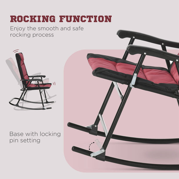 3-piece folding bistro set with rocking chairs