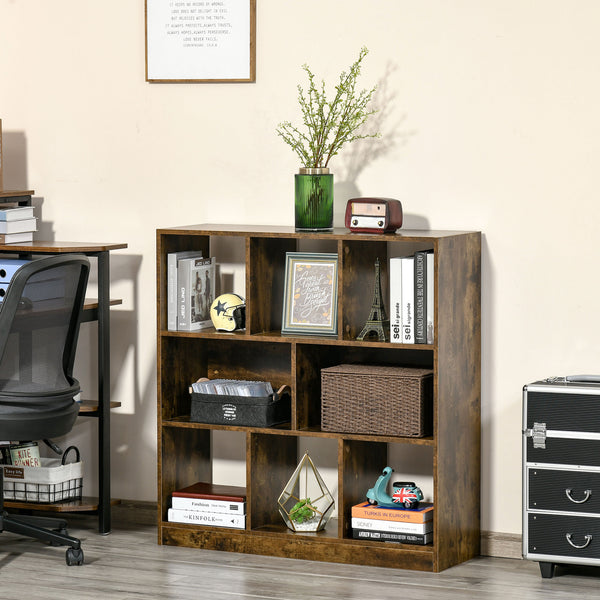 3-Tier Storage Shelf, Rustic Brown