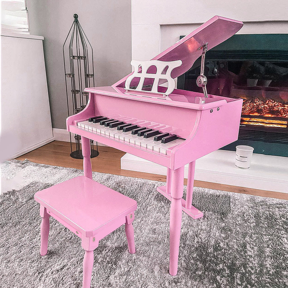 Modern children's piano with 30 keys, pink